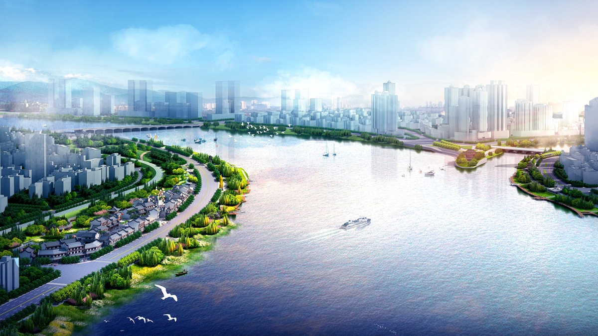 衡陽市濱江新區耒水以南沿江風光帶景觀、濕地公園、道路工程